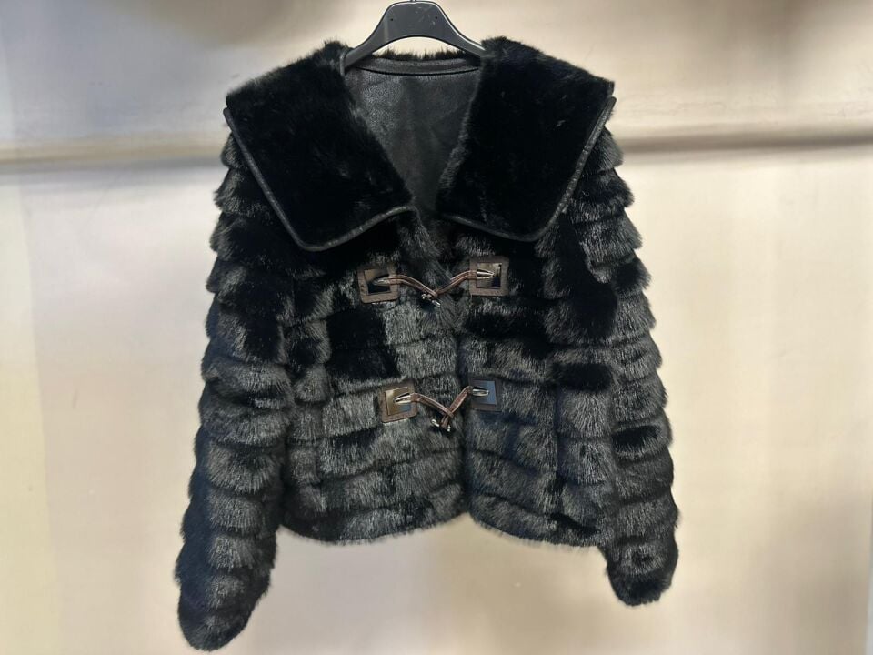 Aspen Luxe Kürk Ceket – Siyah