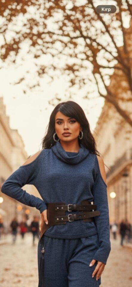 Soft Drape Degaja Tunik İndigo