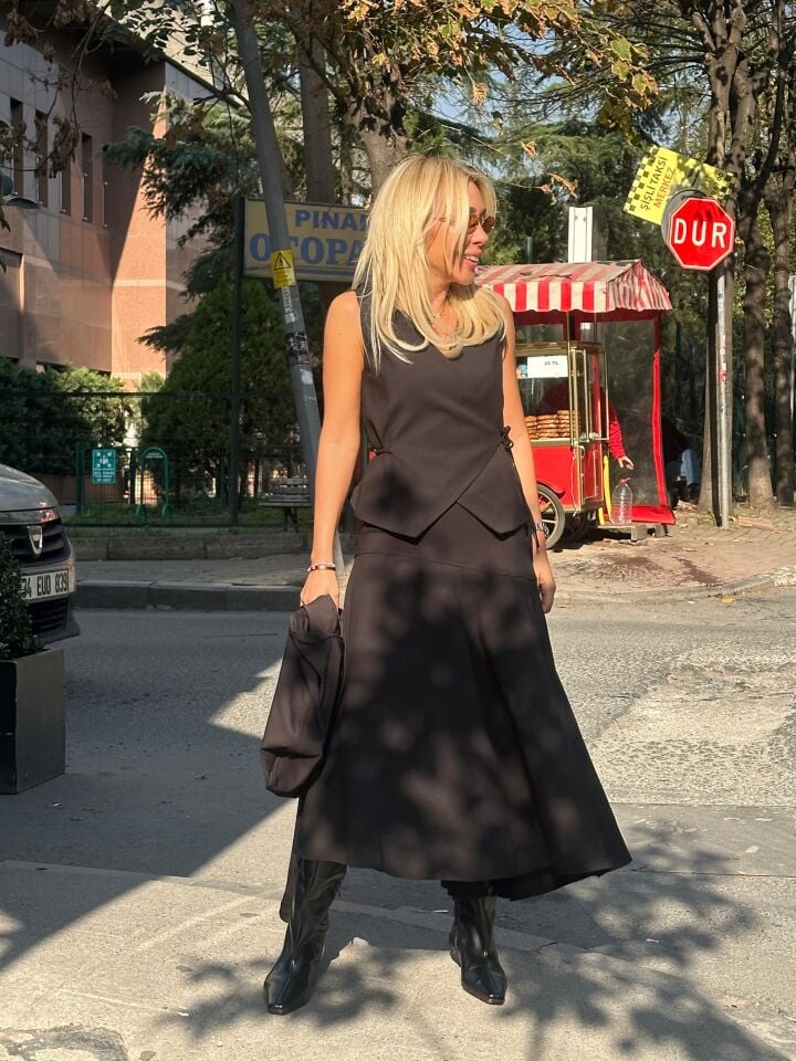 Urban Zip Çam Etek – Siyah