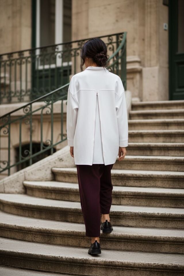 Pure Zip Cotton Gömlek Beyaz