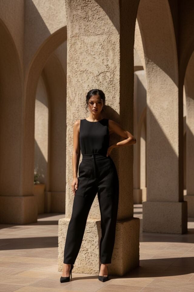 Luna Siyah Bengalin Pantolon