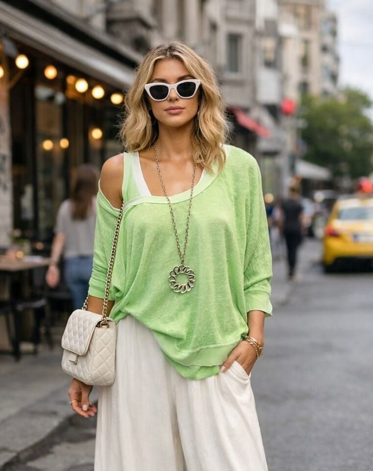 Sage Breeze Knit Tunic