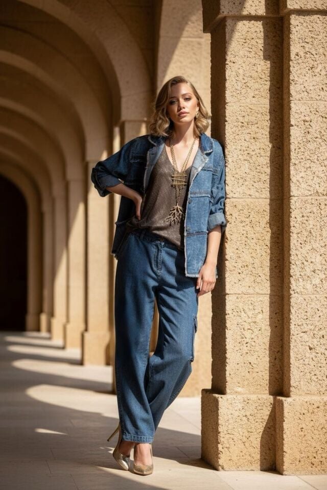 Indigo Aura Tencel Ceket