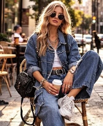 Indigo Aura Tencel Ceket