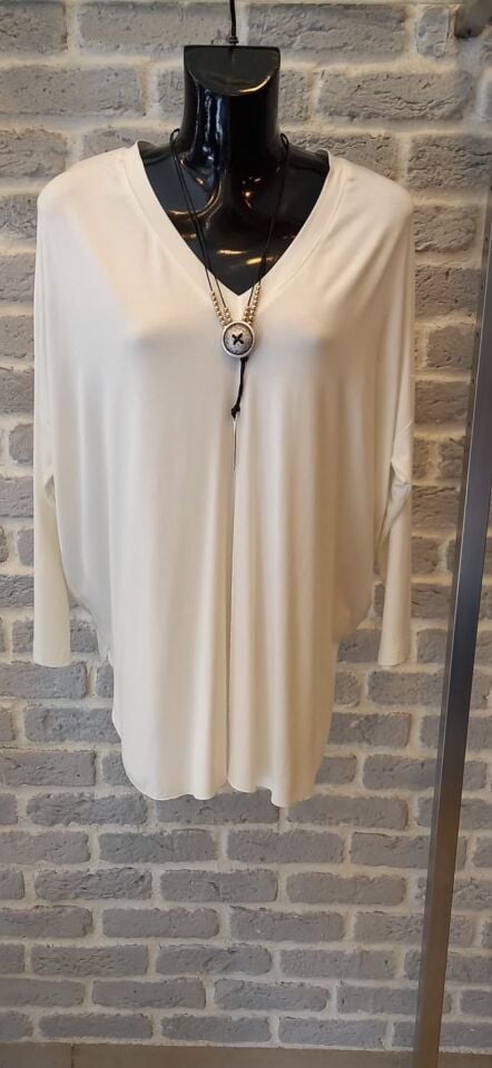 Suprem V Yaka Yırtmaçlı Tunik