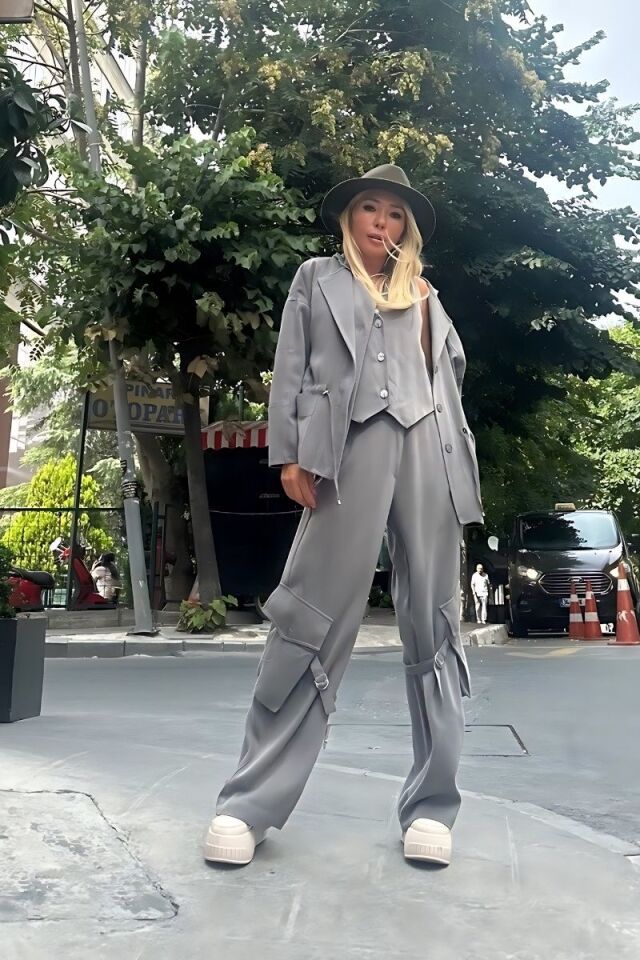 Ajia Yelek Gri