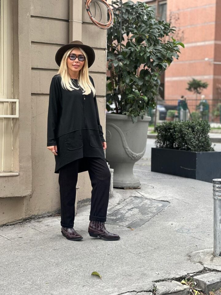 Urban Ease Mini Dress Siyah