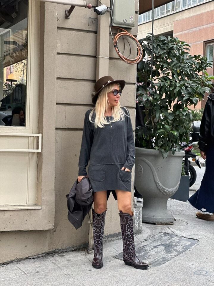 Urban Ease Mini Dress Gri