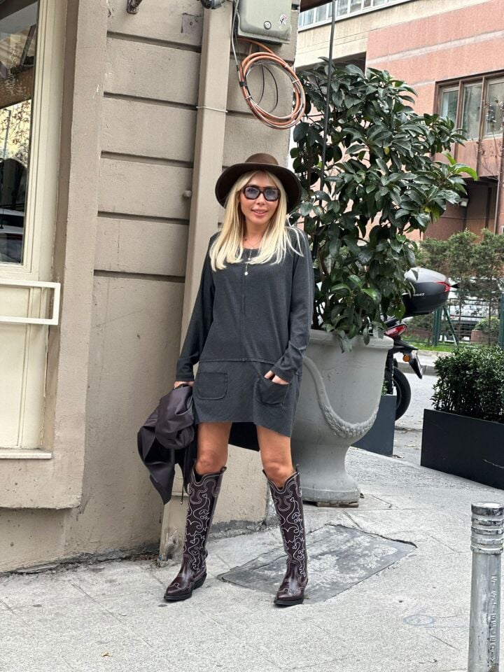 Urban Ease Mini Dress Gri